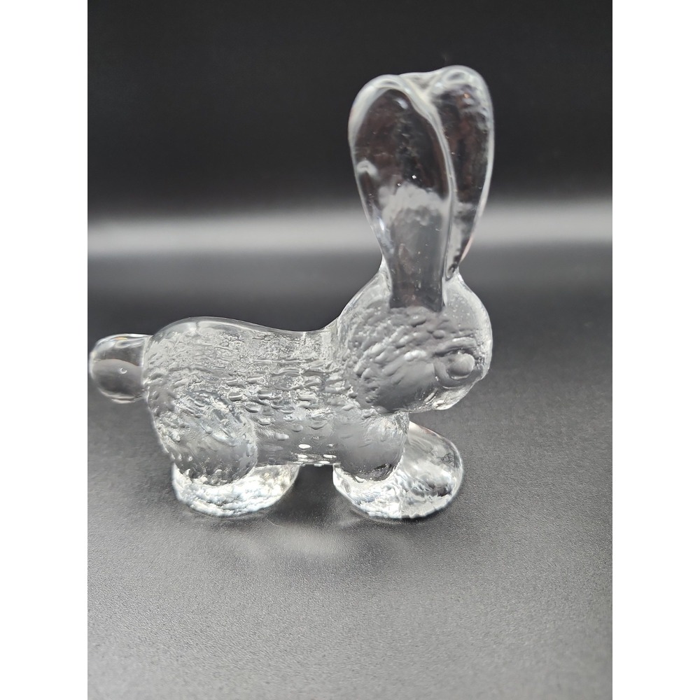 Vintage Kosta Boda Zoo Series Rabbit Figurine Glass Sculpture